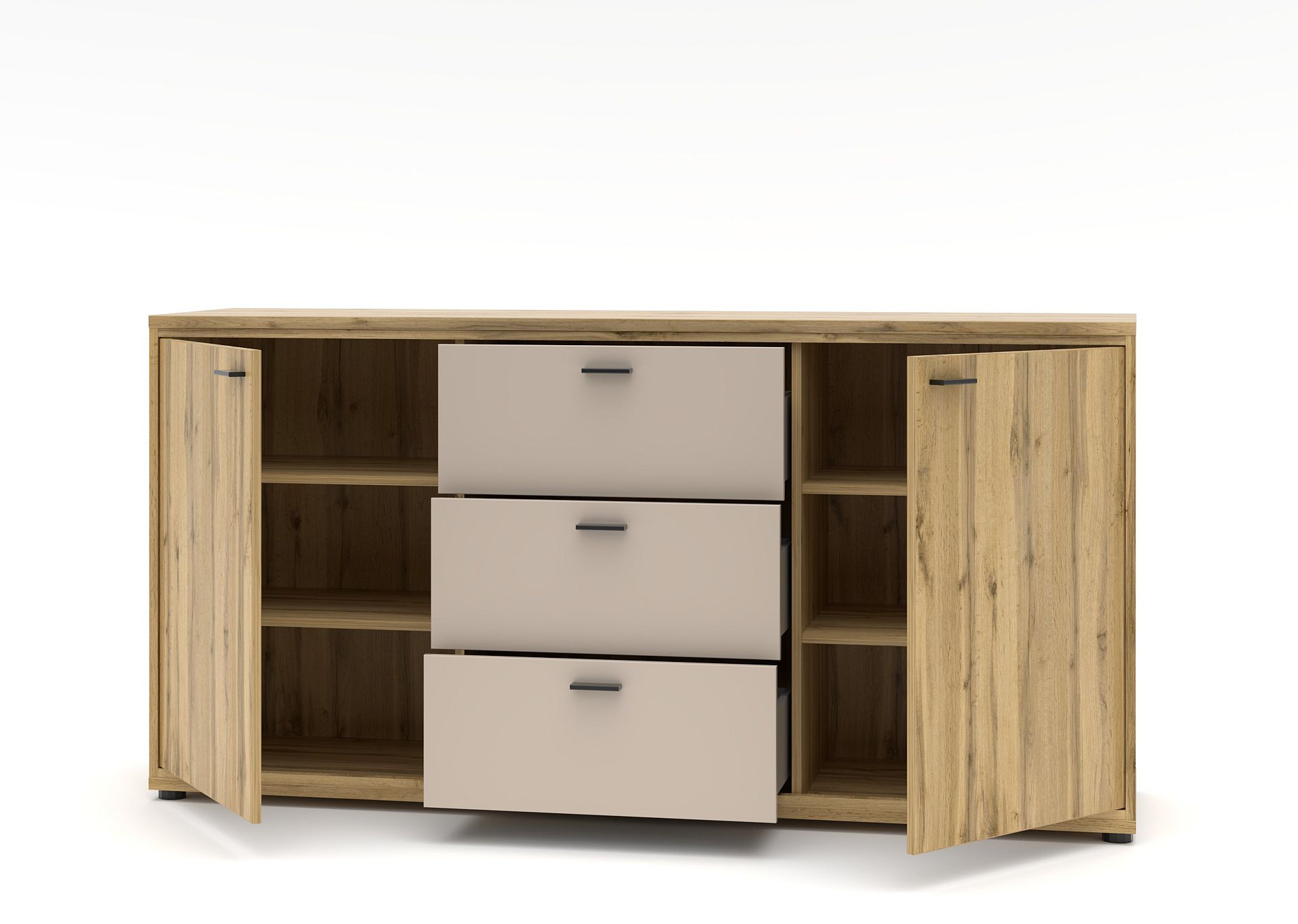 Nábytek do obývacího pokoje ANCOS II._ sideboard 40 E8 RM 20_ rozměry š/v/h_ 170/86/49 cm_ otevřená_ obr. 10 Nábytek do obývacího pokoje ANCOS II._ sideboard 40 E8 RM 20_ rozměry š/v/h_ 170/86/49 cm_ otevřená_ obr. 10