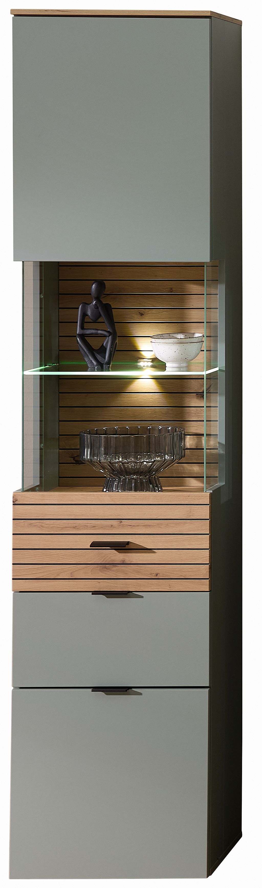 Nábytek do obývacího pokoje ALBA I._ vitrina 10 S1 99 01_ rozměry š/v/h_ 45/200/36 cm_ včetně LED osvětlení_ obr. 3 Nábytek do obývacího pokoje ALBA I._ vitrina 10 S1 99 01_ rozměry š/v/h_ 45/200/36 cm_ včetně LED osvětlení_ obr. 3