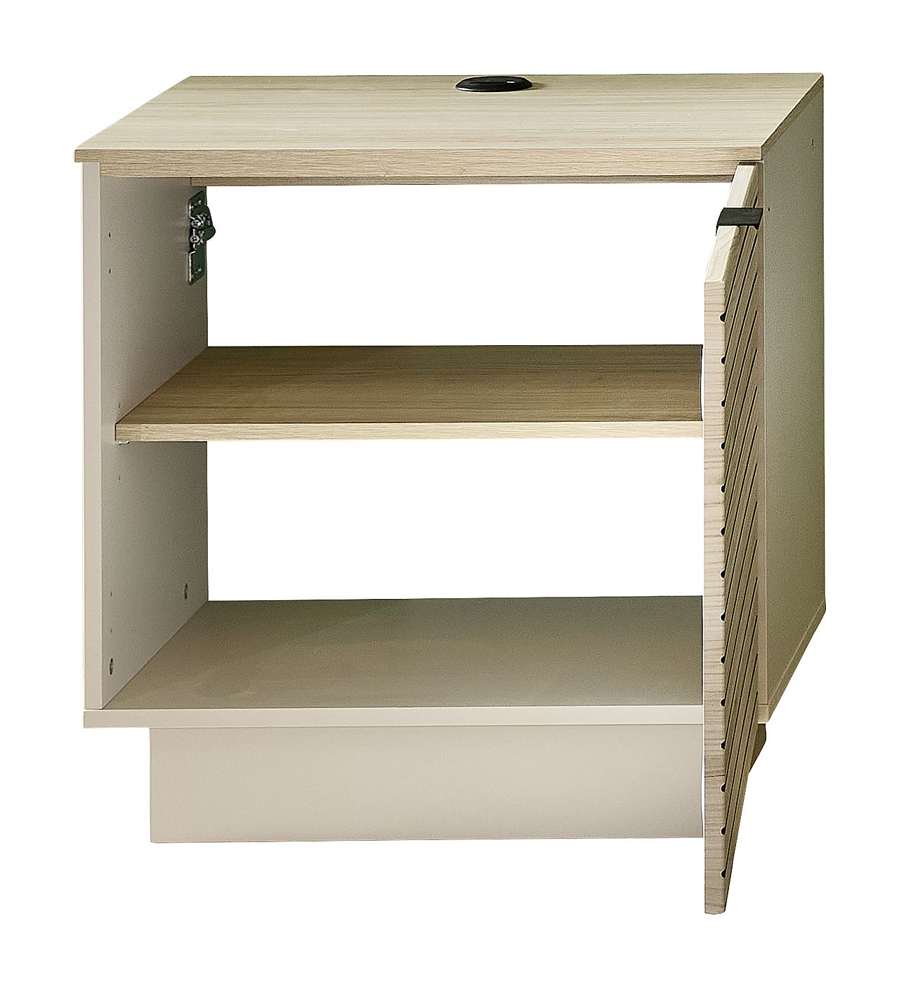 Nábytek do obývacího pokoje ALBA II._ spodní díl 10 S1 RM 31_ rozměry š/v/h_ 60/51/44 cm_ volitelná závěsná varianta bez soklu nebo stojící varianta se soklem_ otevřený_ obr. 10 Nábytek do obývacího pokoje ALBA II._ spodní díl 10 S1 RM 31_ rozměry š/v/h_ 60/51/44 cm_ volitelná závěsná varianta bez soklu nebo stojící varianta se soklem_ otevřený_ obr. 10