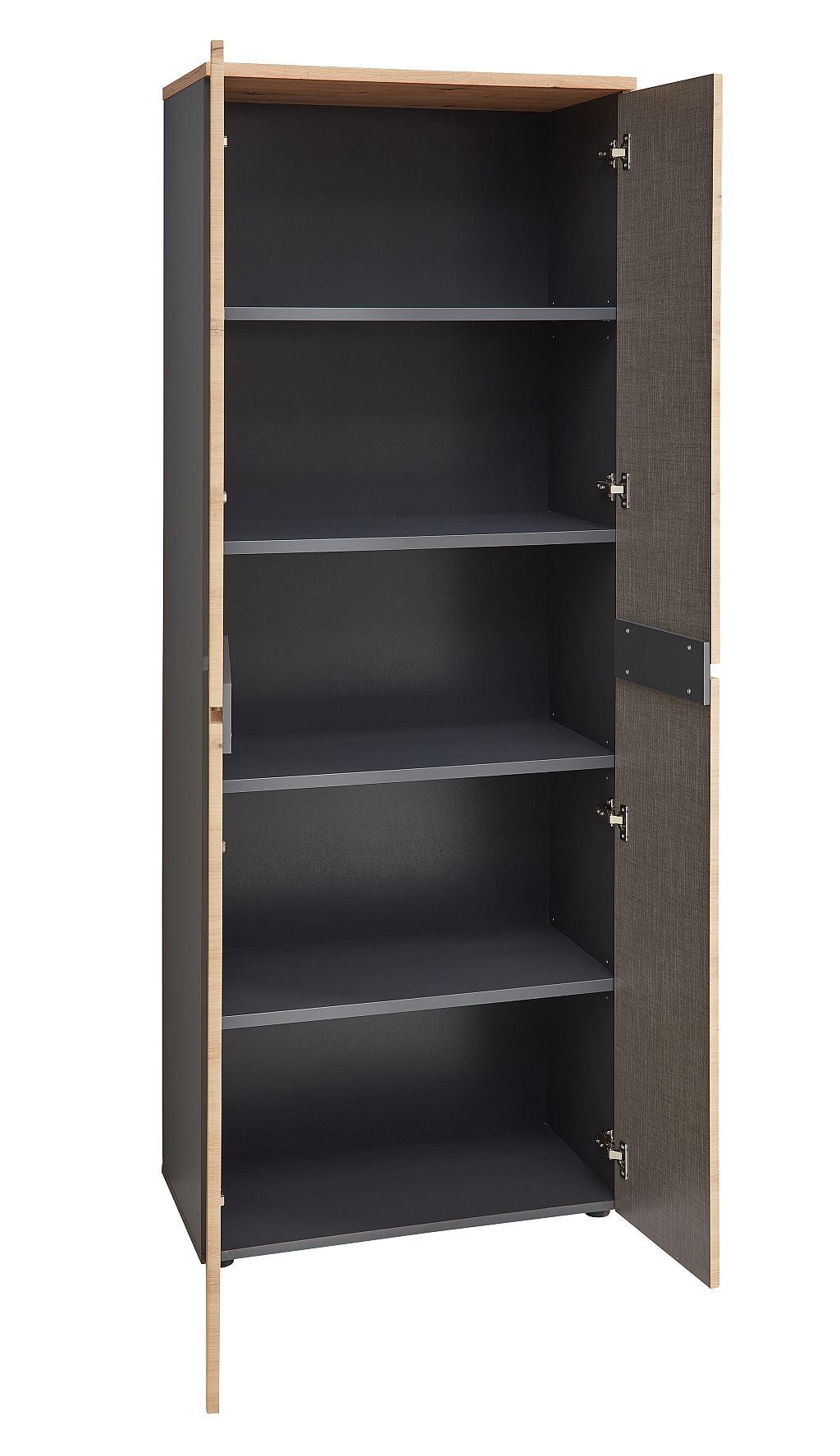 Nábytek do pracovny a kanceláře VANCOUVER GH_ kancelářská skříň 50 35 GH 01_ rozměry š/v/h_ 75/197/38 cm_ šikmý pohled_ otevřená_ obr. 7 Nábytek do pracovny a kanceláře VANCOUVER GH_ kancelářská skříň 50 35 GH 01_ rozměry š/v/h_ 75/197/38 cm_ šikmý pohled_ otevřená_ obr. 7