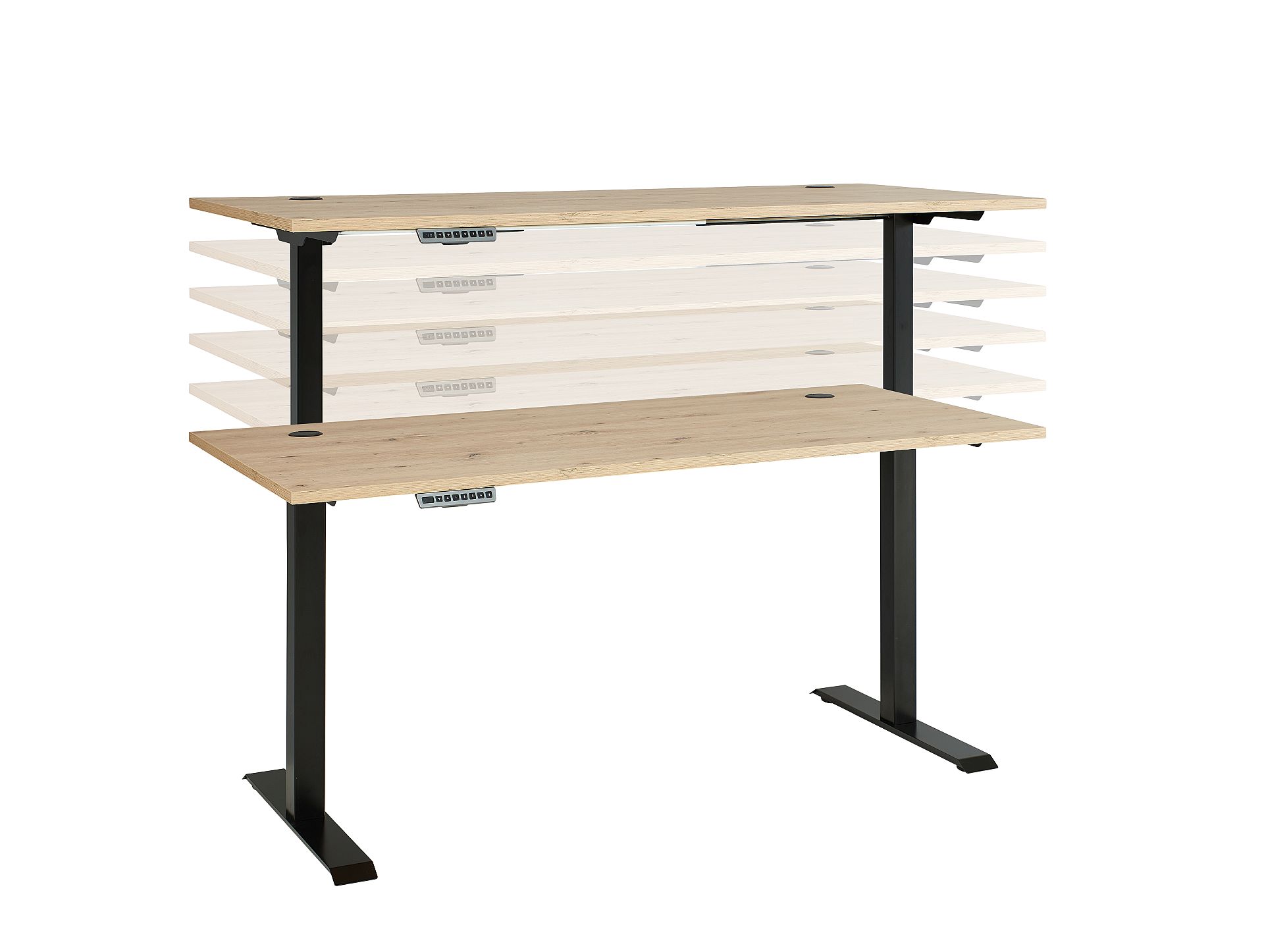 Nábytek do pracovny a kanceláře VANCOUVER GH_ psací stůl 50 35 GH 25_ rozměry š/v/h_ 160/72/77 cm_ s výškově nastavitelnou pracovní deskou stolu od 72 cm do 120 cm, včetně motoru s paměťovou funkcí_ obr. 19 Nábytek do pracovny a kanceláře VANCOUVER GH_ psací stůl 50 35 GH 25_ rozměry š/v/h_ 160/72/77 cm_ s výškově nastavitelnou pracovní deskou stolu od 72 cm do 120 cm, včetně motoru s paměťovou funkcí_ obr. 19