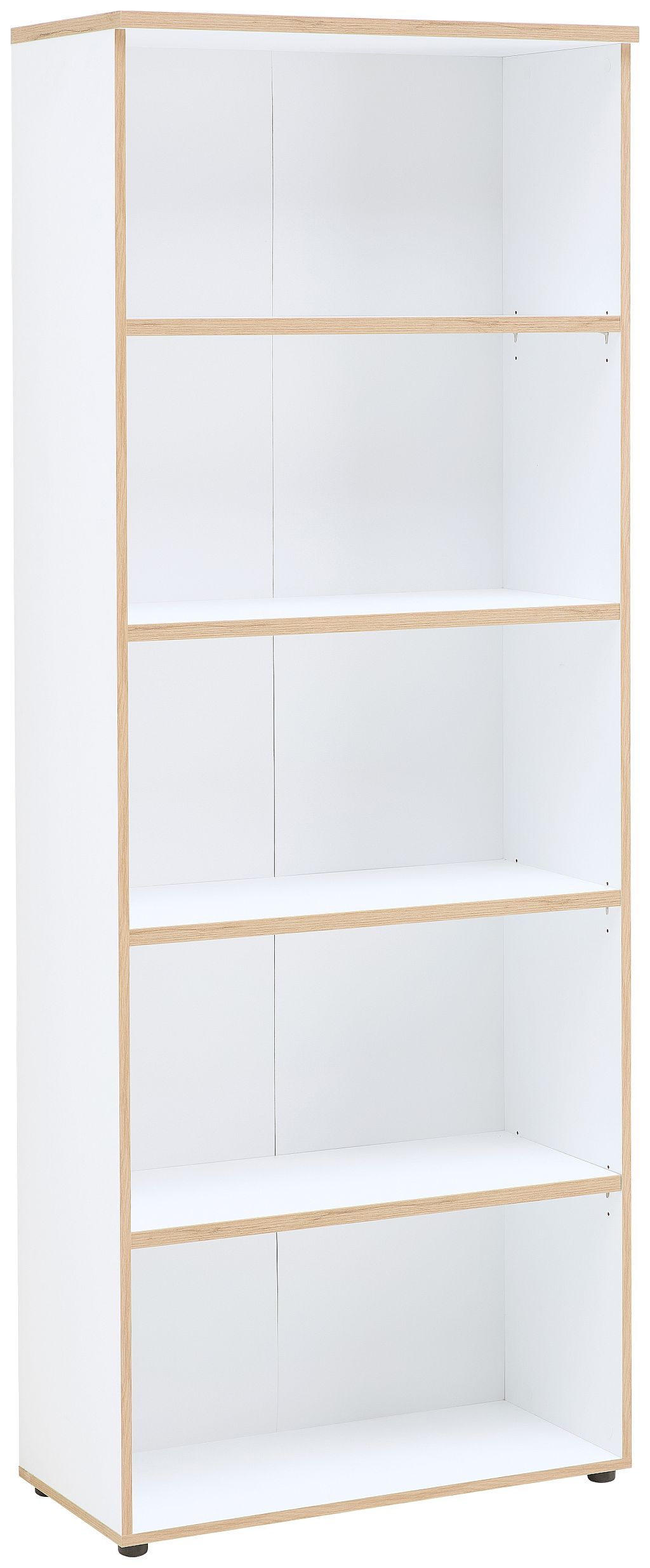 Nábytek do pracovny a kanceláře VANCOUVER WH_ regál 50 35 WH 03_ rozměry š/v/h_ 75/197/38 cm_ šikmý pohled_ obr. 9 Nábytek do pracovny a kanceláře VANCOUVER WH_ regál 50 35 WH 03_ rozměry š/v/h_ 75/197/38 cm_ šikmý pohled_ obr. 9