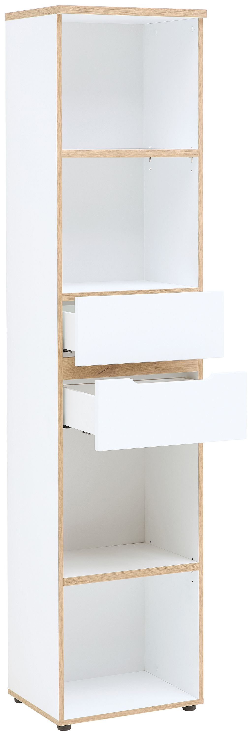 Nábytek do pracovny a kanceláře VANCOUVER WH_ regál 50 35 WH 06_ rozměry š/v/h_ 45/197/38 cm_ šikmý pohled_ otevřený_ obr. 15 Nábytek do pracovny a kanceláře VANCOUVER WH_ regál 50 35 WH 06_ rozměry š/v/h_ 45/197/38 cm_ šikmý pohled_ otevřený_ obr. 15