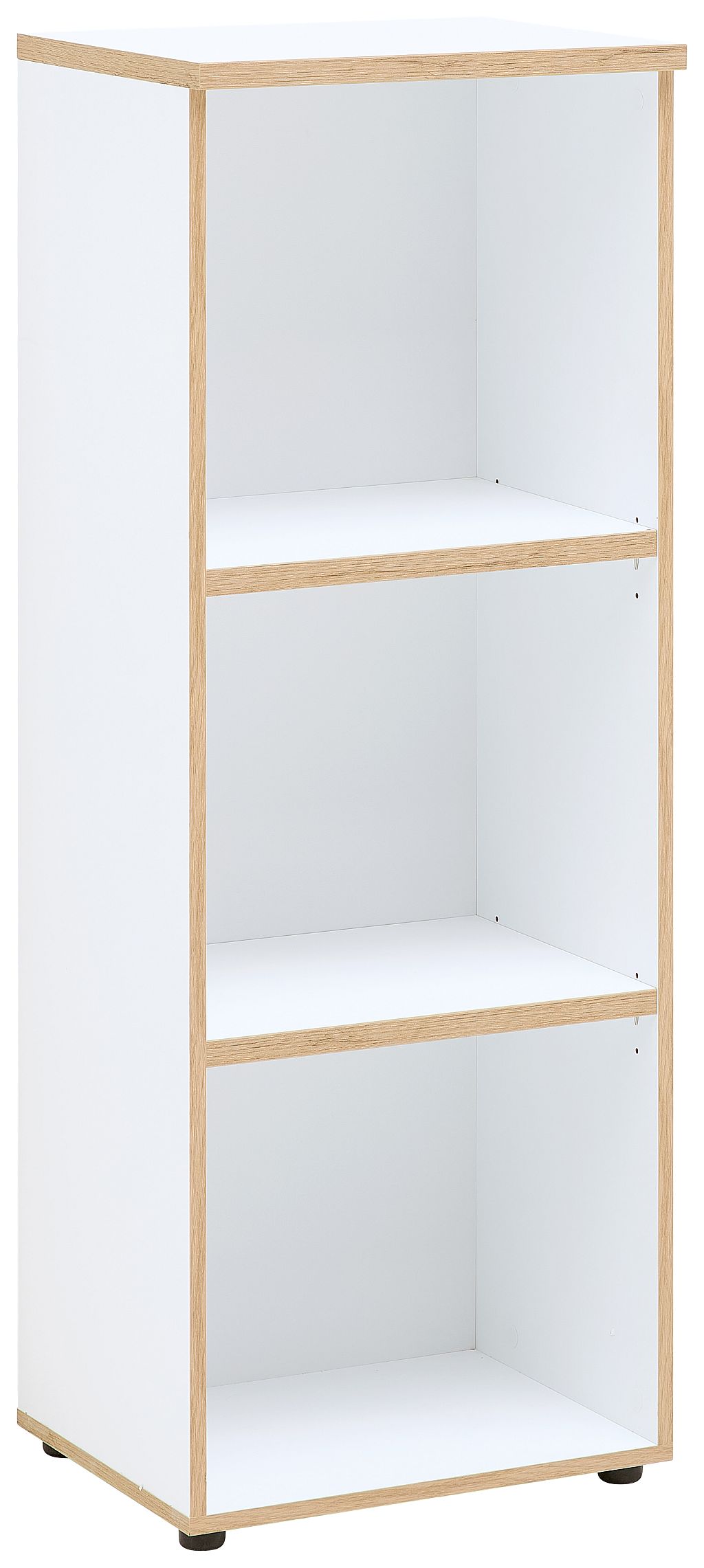 Nábytek do pracovny a kanceláře VANCOUVER WH_ regál 50 35 WH 14_ rozměry š/v/h_ 45/122/38 cm_ šikmý pohled_ otevřený_ obr. 25 Nábytek do pracovny a kanceláře VANCOUVER WH_ regál 50 35 WH 14_ rozměry š/v/h_ 45/122/38 cm_ šikmý pohled_ otevřený_ obr. 25