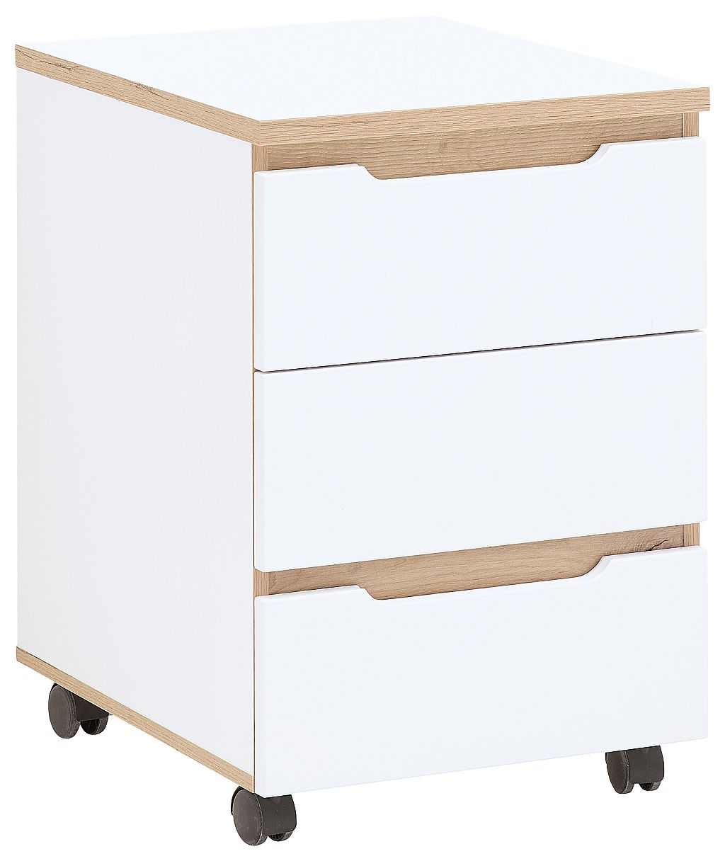 Nábytek do pracovny a kanceláře VANCOUVER WH_ kontejner na kolečkách 50 35 WH 17_ rozměry š/v/h_ 45/66/55 cm_ šikmý pohled_ obr. 15 Nábytek do pracovny a kanceláře VANCOUVER WH_ kontejner na kolečkách 50 35 WH 17_ rozměry š/v/h_ 45/66/55 cm_ šikmý pohled_ obr. 15