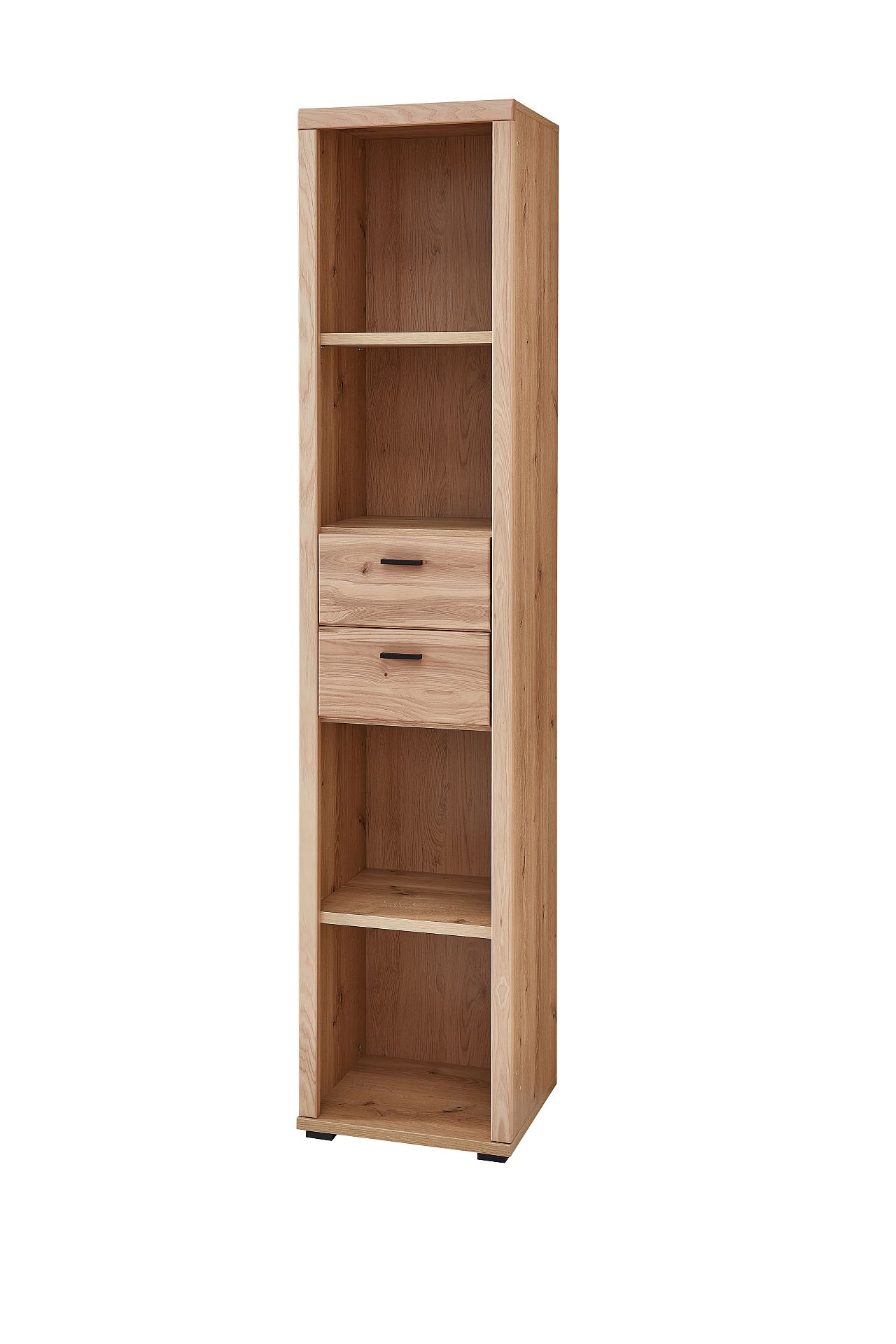 Nábytek do pracovny a kanceláře ATLANTA_ regál 5X 02 HU 08_ rozměry š/v/h_ 44/203/38 cm_ šikmý pohled_ obr. 15 Nábytek do pracovny a kanceláře ATLANTA_ regál 5X 02 HU 08_ rozměry š/v/h_ 44/203/38 cm_ šikmý pohled_ obr. 15