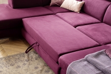 Sedací souprava ALABAMA 1080_detail funkce na spaní_v látce Crown bordeaux_obr. 30 Sedací souprava ALABAMA 1080_detail funkce na spaní_v látce Crown bordeaux_obr. 30
