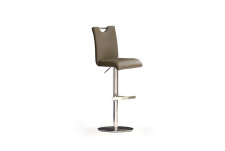 Barová židle SOUL II, imitace kůže cappuccino_podnož nerez kruh_obr. 2