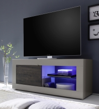 BASICO_TV-element 140 cm_béžový matový melamin / dub wenge dekor BASICO_TV-element 140 cm_béžový matový melamin / dub wenge dekor