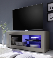 BASICO_TV-element 140 cm_béžový matový melamin / dub wenge dekor_otevřený BASICO_TV-element 140 cm_béžový matový melamin / dub wenge dekor_otevřený