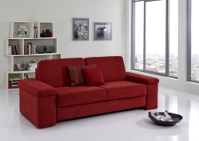 Sofa s funkcí na spaní COMFORT SLEEP_šířka sedáku 162 cm, područky typ 7, vzhled polštářů typ C, korpus typ A, plocha na spaní 148 x 200 cm_v látce Kati bordeaux_obr. 32 Sofa s funkcí na spaní COMFORT SLEEP_šířka sedáku 162 cm, područky typ 7, vzhled polštářů typ C, korpus typ A, plocha na spaní 148 x 200 cm_v látce Kati bordeaux_obr. 32