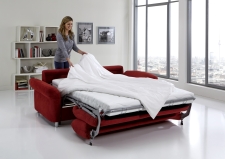 Sofa s funkcí na spaní COMFORT SLEEP_šířka sedáku 162 cm, područky tap 21, vzhled polštářů typ A, korpus typ A, plocha na spaní 148 x 200 cm_v látce Kati bordeaux_obr. 12 Sofa s funkcí na spaní COMFORT SLEEP_šířka sedáku 162 cm, područky tap 21, vzhled polštářů typ A, korpus typ A, plocha na spaní 148 x 200 cm_v látce Kati bordeaux_obr. 12