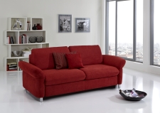 Sofa s funkcí na spaní COMFORT SLEEP_šířka sedáku 162 cm, područky typ 21, vzhled polštářů typ A, korpus typ A, plocha na spaní 148 x 200 cm_v látce Kati bordeaux_obr. 31 Sofa s funkcí na spaní COMFORT SLEEP_šířka sedáku 162 cm, područky typ 21, vzhled polštářů typ A, korpus typ A, plocha na spaní 148 x 200 cm_v látce Kati bordeaux_obr. 31