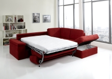 Sedací souprava COMFORT SLEEP_sofa 142 cm s funkcí na spaní + ottoman pravý s úložným prostorem_v látce Kati bordeaux (skup. 11)_obr. 37 Sedací souprava COMFORT SLEEP_sofa 142 cm s funkcí na spaní + ottoman pravý s úložným prostorem_v látce Kati bordeaux (skup. 11)_obr. 37
