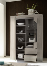 Vitrina CONTE II 206829-06_jilm světlý imitace_otevřená_obr. 24 Vitrina CONTE II 206829-06_jilm světlý imitace_otevřená_obr. 24