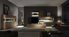 Celomasivní dubový nábytek DELGADO_návrh sestavy 18705 + highboard 187173_noční pohled_obr. 2 Celomasivní dubový nábytek DELGADO_návrh sestavy 18705 + highboard 187173_noční pohled_obr. 2
