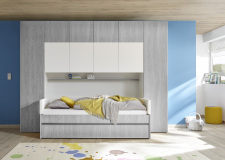 Dětský a studentský nábytek ESPERO (šedá varianta)_skříňový "most" nad postel 310x234 cm_postel 90 cm + čalouněný díl + zásuvka pod postel_regálová police_typy 674502-70_624502-90_624502-TP90_624502-L90_624502-C90_674502-33_obr. 9 Dětský a studentský nábytek ESPERO (šedá varianta)_skříňový "most" nad postel 310x234 cm_postel 90 cm + čalouněný díl + zásuvka pod postel_regálová police_typy 674502-70_624502-90_624502-TP90_624502-L90_624502-C90_674502-33_obr. 9