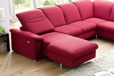 Sedací souprava ONTARIO 1031_Longchair s motorovou funkcí "RELAX"_v látce Orlando rot Sedací souprava ONTARIO 1031_Longchair s motorovou funkcí "RELAX"_v látce Orlando rot
