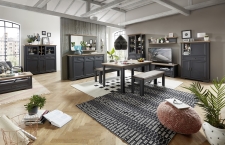 Obývací / jídelní nábytek JASPER graphit__ob. sestava 10 G9 GH 82 + sideboard 20 + zrcadlo 50 + highboard 22 + konf. stůl 20 G9 GH 02 + jídelní stůl 20 G9 GH 01 + 2x lavice 20 G9 GH 03_obr. 1 Obývací / jídelní nábytek JASPER graphit__ob. sestava 10 G9 GH 82 + sideboard 20 + zrcadlo 50 + highboard 22 + konf. stůl 20 G9 GH 02 + jídelní stůl 20 G9 GH 01 + 2x lavice 20 G9 GH 03_obr. 1