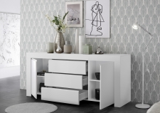 Sideboard CASTELLO 201738-07_otevřený_bílý matný lak_obr. 16 Sideboard CASTELLO 201738-07_otevřený_bílý matný lak_obr. 16