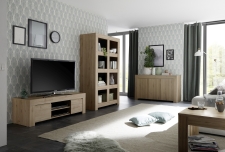 Volná sestava elementů CASTELLO dub cadiz_tv-element + regál + sideboard 3-dv._obr. 9 Volná sestava elementů CASTELLO dub cadiz_tv-element + regál + sideboard 3-dv._obr. 9