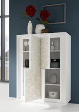 Highboard MONDE 201793-04F_bílý matný lak - květinový motiv_otevřený_obr. 15 Highboard MONDE 201793-04F_bílý matný lak - květinový motiv_otevřený_obr. 15