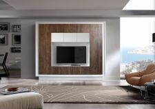 Obývací stěna MONDE monolith 701793K_provedení bílý matný lak / dub "cognac" dekor_obr. 7 Obývací stěna MONDE monolith 701793K_provedení bílý matný lak / dub "cognac" dekor_obr. 7