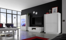Obývací sestava MONDE_vitrina_TV-element_highboard_bílý matný lak_obr. 3 Obývací sestava MONDE_vitrina_TV-element_highboard_bílý matný lak_obr. 3