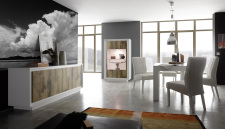 Jídelní nábytek MONDE_sideboard_vitrina_jídelní stůl 180 cm_bílý matný lak - pero_obr. 5 Jídelní nábytek MONDE_sideboard_vitrina_jídelní stůl 180 cm_bílý matný lak - pero_obr. 5