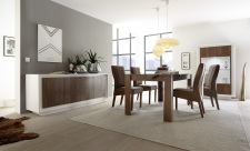 Jídelní nábytek MONDE_sideboard_vitrina_jídelní stůl 180 cm_bílý matný lak - dub cognac_obr. 6 Jídelní nábytek MONDE_sideboard_vitrina_jídelní stůl 180 cm_bílý matný lak - dub cognac_obr. 6