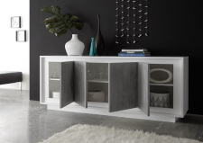 Sideboard MONDE 201793-08C_bílý matný lak-beton_otevřený_obr. 8 Sideboard MONDE 201793-08C_bílý matný lak-beton_otevřený_obr. 8