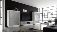 Obývací sestava MONDE_vitrina_TV-element_highboard_bílý matný lak - beton_obr. 28 Obývací sestava MONDE_vitrina_TV-element_highboard_bílý matný lak - beton_obr. 28