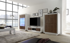 Obývací sestava MONDE_vitrina_TV-element_highboard_bílý matný lak - dub cognac_obr. 29 Obývací sestava MONDE_vitrina_TV-element_highboard_bílý matný lak - dub cognac_obr. 29