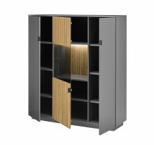 Nábytek do obývacího pokoje a jídelny FELINO at_ highboard 40 20 48-2_ rozměry š/v/h_ 136/152/45 cm_ volitelné LED osvětlení v příslušenství_ otevřený_ obr. 4 Nábytek do obývacího pokoje a jídelny FELINO at_ highboard 40 20 48-2_ rozměry š/v/h_ 136/152/45 cm_ volitelné LED osvětlení v příslušenství_ otevřený_ obr. 4