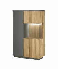 Nábytek do obývacího pokoje a jídelny FELINO at_ vitrína nízká kombi 40 20 06-2_ rozměry š/v/h_ 92/152/40 cm_ volitelné LED osvětlení v příslušenství_ obr. 5 Nábytek do obývacího pokoje a jídelny FELINO at_ vitrína nízká kombi 40 20 06-2_ rozměry š/v/h_ 92/152/40 cm_ volitelné LED osvětlení v příslušenství_ obr. 5