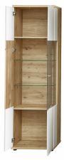 Nábytek do obývacího pokoje ESCALA_ vitrína 4A 12 MH 01_ rozměry š/v/h_ 60/202/38 cm_ čelní pohled_ otevřená_ obr. 7 Nábytek do obývacího pokoje ESCALA_ vitrína 4A 12 MH 01_ rozměry š/v/h_ 60/202/38 cm_ čelní pohled_ otevřená_ obr. 7