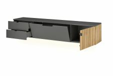 Nábytek do obývacího pokoje FELINO at_ závěsný lowboard 40 20 20-2_ rozměry š/v/h_ 206/40/42 cm_ otevřený_ obr. 6 Nábytek do obývacího pokoje FELINO at_ závěsný lowboard 40 20 20-2_ rozměry š/v/h_ 206/40/42 cm_ otevřený_ obr. 6