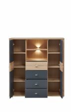 Obývací a jídelní nábytek ARCOS_ highboard 10 P3 HG 22_ čelní pohled_ otevřený_ obr. 17 Obývací a jídelní nábytek ARCOS_ highboard 10 P3 HG 22_ čelní pohled_ otevřený_ obr. 17