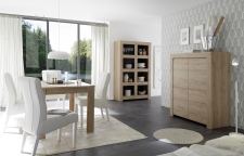 Volná sestava elementů CASTELLO dub cadiz_highboard 4dv. + regál + jídelní stůl 137 cm_obr. 6 Volná sestava elementů CASTELLO dub cadiz_highboard 4dv. + regál + jídelní stůl 137 cm_obr. 6