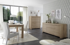 Volná sestava elementů CASTELLO dub cadiz_highboard 4dv. + sideboard 2dv. 3zsk. + jídelní stůl 137 cm_obr. 8 Volná sestava elementů CASTELLO dub cadiz_highboard 4dv. + sideboard 2dv. 3zsk. + jídelní stůl 137 cm_obr. 8