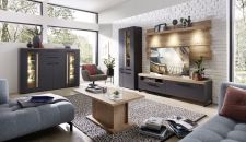 Obývací a jídelní nábytek LAMIA graphite _sestava 10 J4 GH 81 + highboard 22 + konf. stůl 20 J4 GH 02 _obr. 3 Obývací a jídelní nábytek LAMIA graphite _sestava 10 J4 GH 81 + highboard 22 + konf. stůl 20 J4 GH 02 _obr. 3
