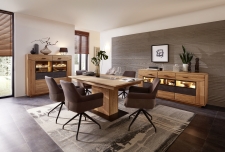 Obývací a jídelní nábytek LAUSANNE_jídelna_sideboard 21 + highboard 22 + jídelní stůl stůl 20 65 HH 01 (nerozložený) + 6x židle 2H 05 HH 70_obr. 6 Obývací a jídelní nábytek LAUSANNE_jídelna_sideboard 21 + highboard 22 + jídelní stůl stůl 20 65 HH 01 (nerozložený) + 6x židle 2H 05 HH 70_obr. 6