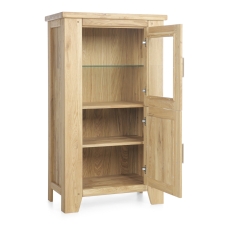 Masivní nábytek LOFT_highboard typ 41_šikmý pohled_otevřený Masivní nábytek LOFT_highboard typ 41_šikmý pohled_otevřený