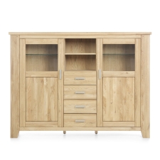 Masivní nábytek LOFT_highboard typ 38_čelní pohled Masivní nábytek LOFT_highboard typ 38_čelní pohled