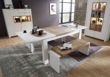Obývací a jídelní nábytek NIZZA _jídelní stůl 20 G8 WF 01 rozložený + 2x lavice 20 G8 WF 03 _ obr. 11