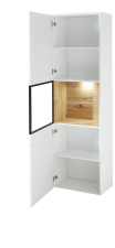 Vitrina MOONLIGHT 10 H9 WH 01_šikmý pohled_otevřená_obr. 21 Vitrina MOONLIGHT 10 H9 WH 01_šikmý pohled_otevřená_obr. 21