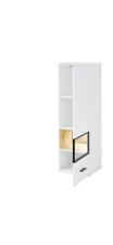 Závěsná vitrina MOONLIGHT 10 H9 WH 10_šikmý pohled_otevřená_obr. 23 Závěsná vitrina MOONLIGHT 10 H9 WH 10_šikmý pohled_otevřená_obr. 23