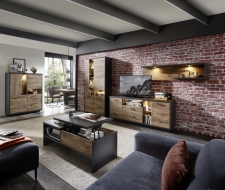Obývací nábytek LEEDS _sestava 40 A0 GV 85 + highboard 22 + konferenční stůl CT 20 A0 GV 02_otevřený_ volitelné LED osvětlení_ obr. 8 Obývací nábytek LEEDS _sestava 40 A0 GV 85 + highboard 22 + konferenční stůl CT 20 A0 GV 02_otevřený_ volitelné LED osvětlení_ obr. 8