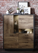 Obývací nábytek LEEDS _highboard 22_volitelné LED osvětlení _obr. 16 Obývací nábytek LEEDS _highboard 22_volitelné LED osvětlení _obr. 16