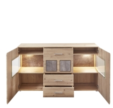 Sideboard REZZO 10 J1 HH 21_ čelní pohled_ otevřený_ obr. 19 Sideboard REZZO 10 J1 HH 21_ čelní pohled_ otevřený_ obr. 19